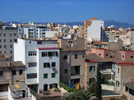 Blick auf palma de mallorca spania foto