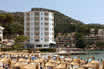 Mallorca Strand Mit Hotels Und Appartements In Den Hintergrund