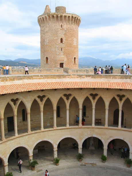 Castell de bellver on a hilltop near palma de mallorca photo