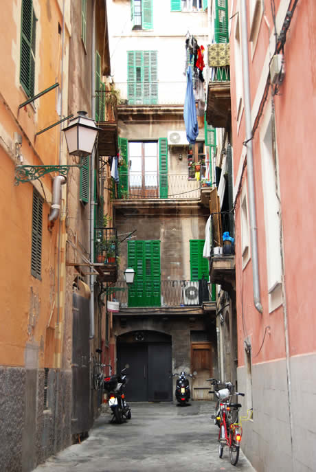 Courtyard and apartments in majorca photo