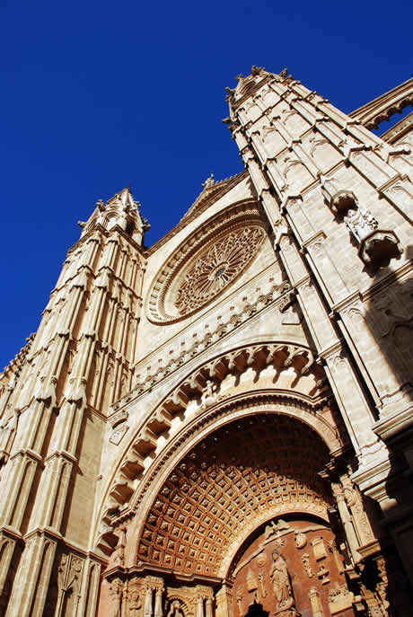 Facade of the cathedral la seu majorca photo