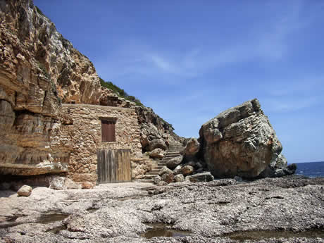 Fishermen shelter in majorca photo