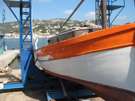 Fishing boat in puerto andraitx majorca photo