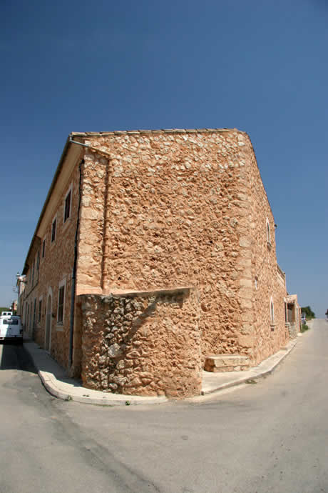 House made of stone on the isle of mallorca photo