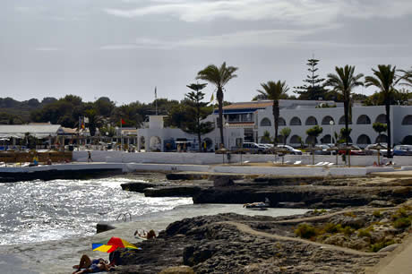 Ocean view with cloudy sky in menorca spain photo