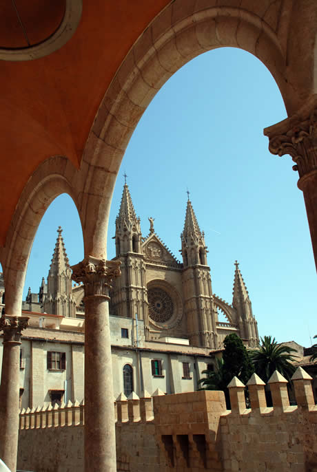 View from the cathedral la seu in palma de mallorca photo